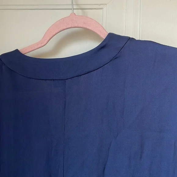 Repeat Cashmere Silk Shift Dress Navy 40 M - Picture 6 of 6